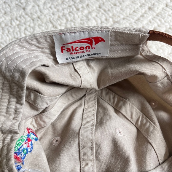 Vintage Baseball Cap with Leather Strap and Cayman Islands embroidered on front - Picture 7 of 8